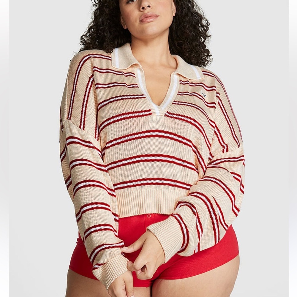 PINK Victoria's Secret V‑Neck Jumper Sweater